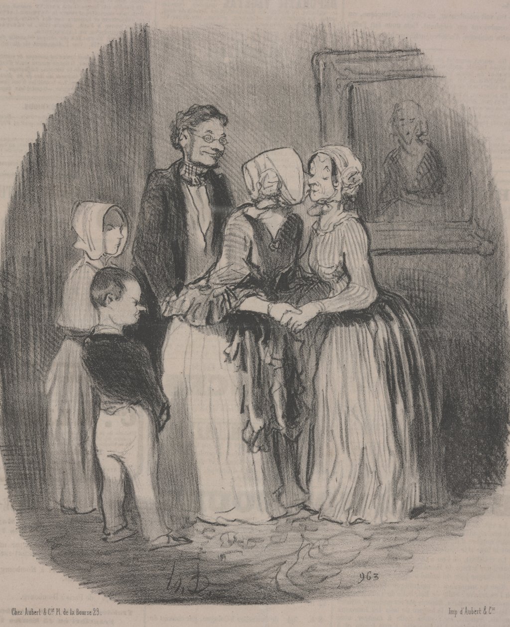 Der obligatorische Neujahrsbesuch bei Tante Rabourdin von Honoré Daumier