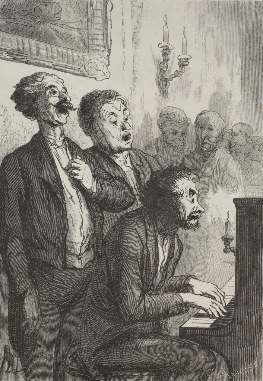 Die Sänger: Die Sänger im Salon von Honoré Daumier