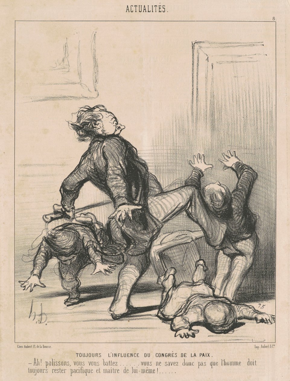 Immer noch der Einfluss des Friedenskongresses... von Honoré Daumier