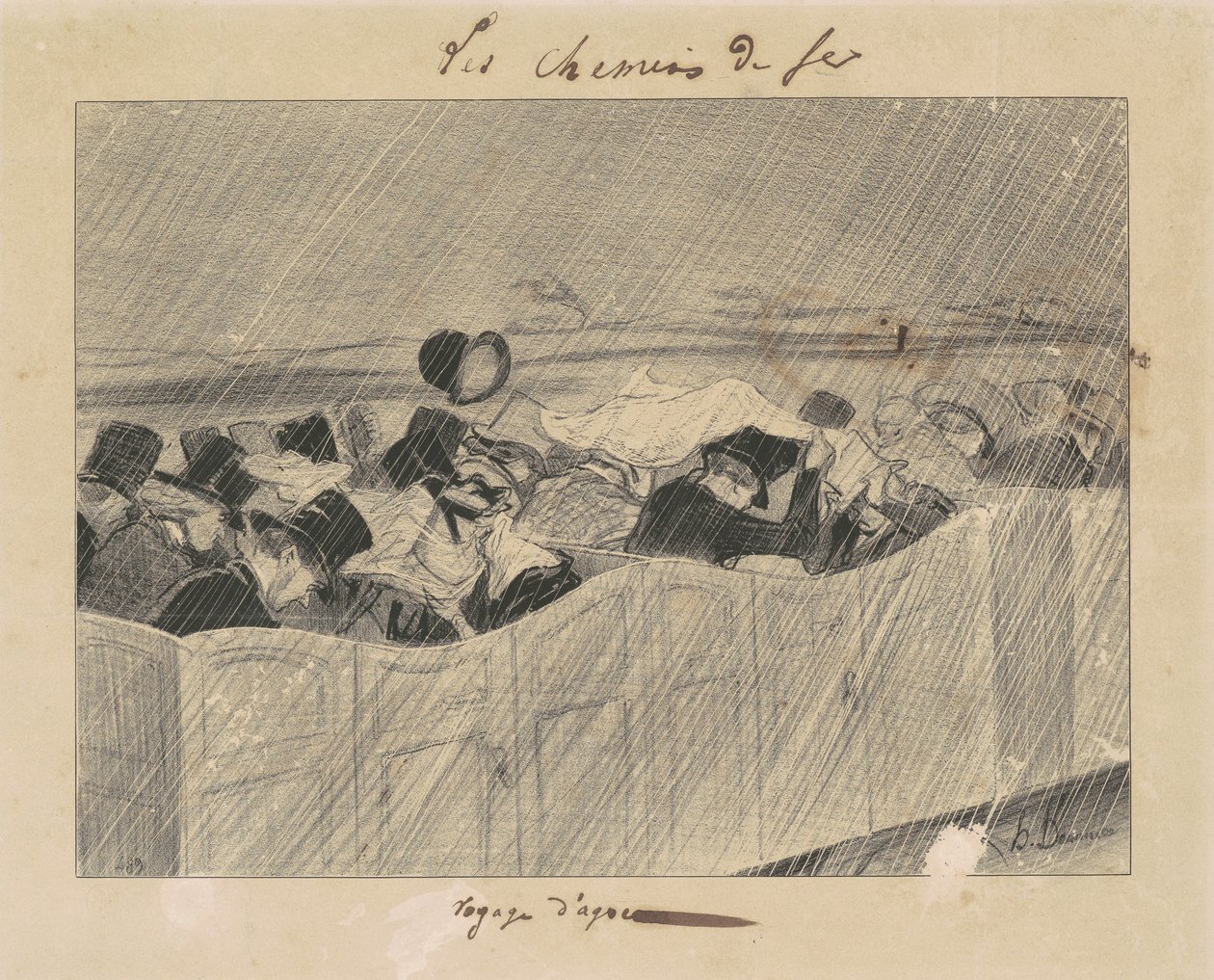 Eine angenehme Reise von Paris nach Orléans von Honoré Daumier