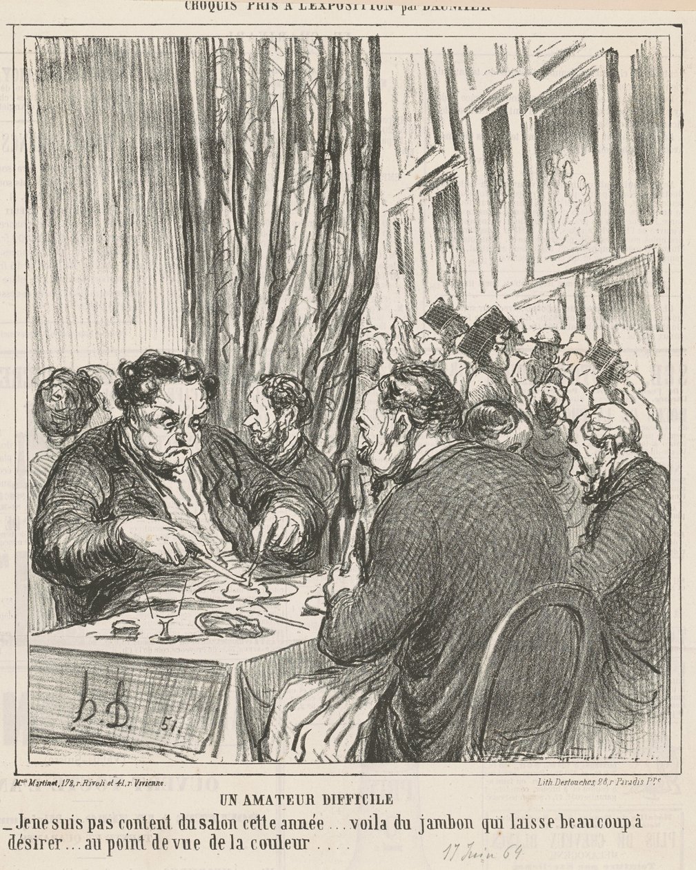 Ein schwieriger Liebhaber von Honoré Daumier