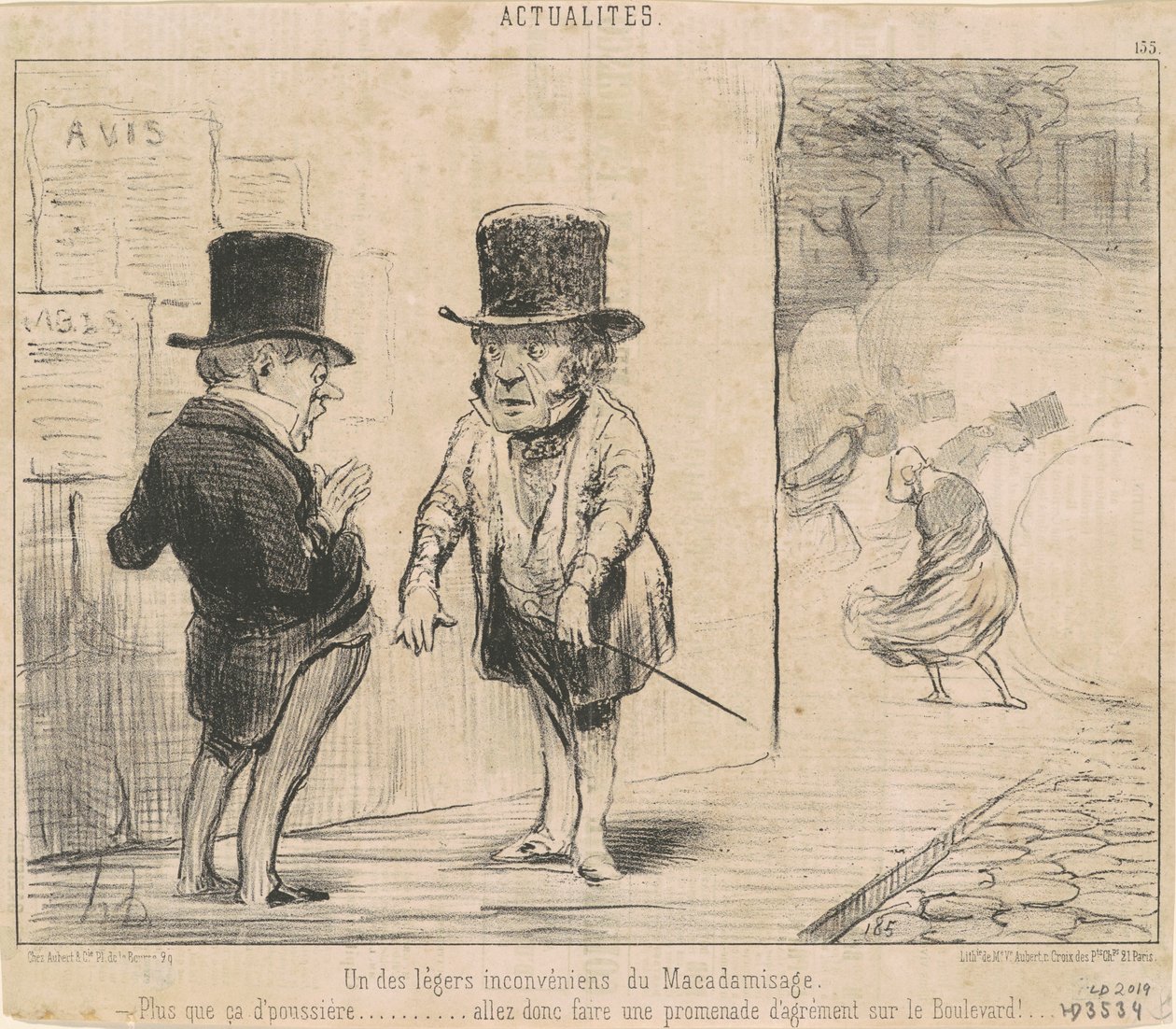 Eines der Unannehmlichkeiten der Makadamisierung von Honoré Daumier