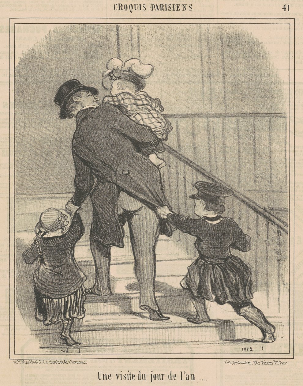 Ein Neujahrsbesuch von Honoré Daumier