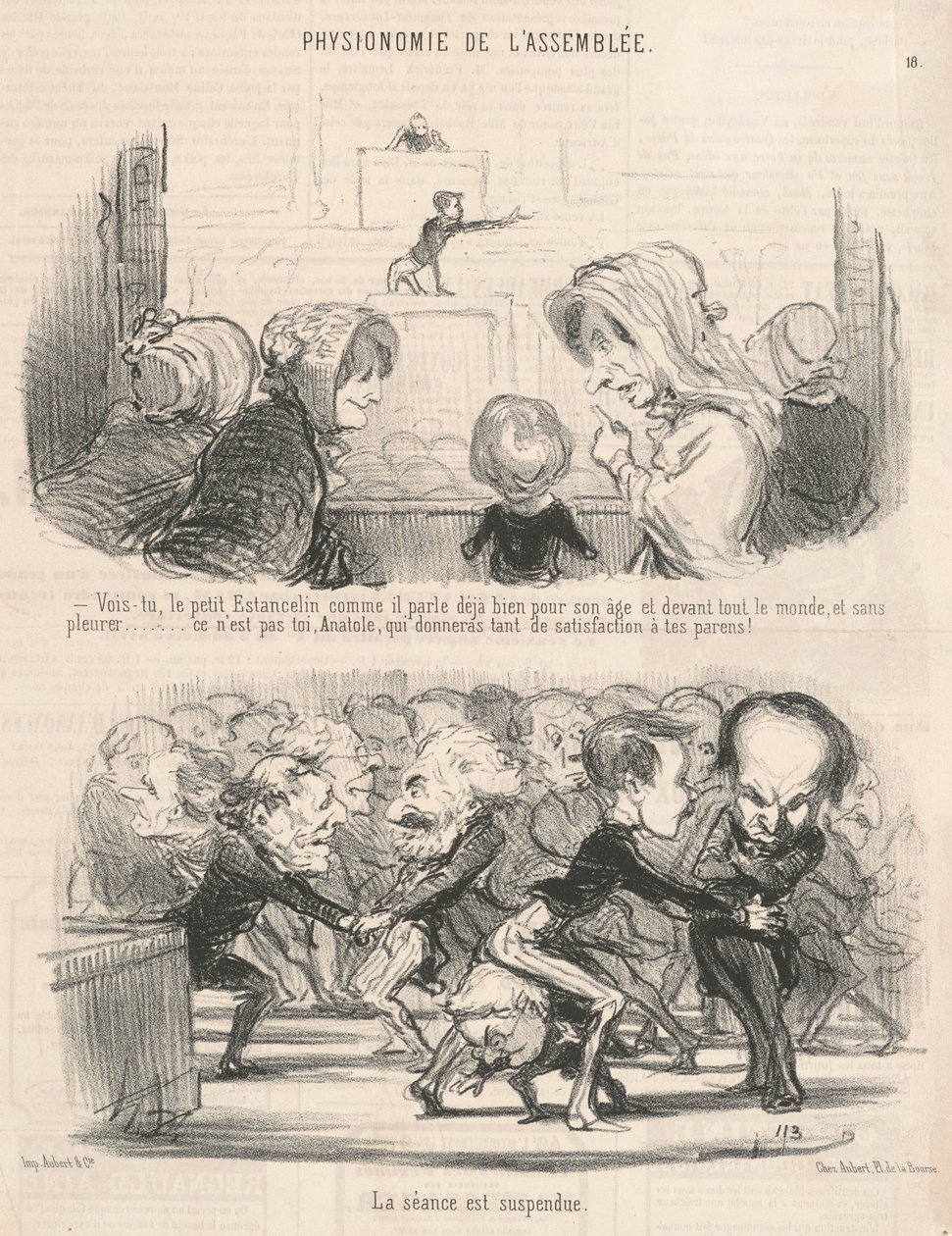 Siehst du, der kleine Estancelin, wie er spricht ... von Honoré Daumier