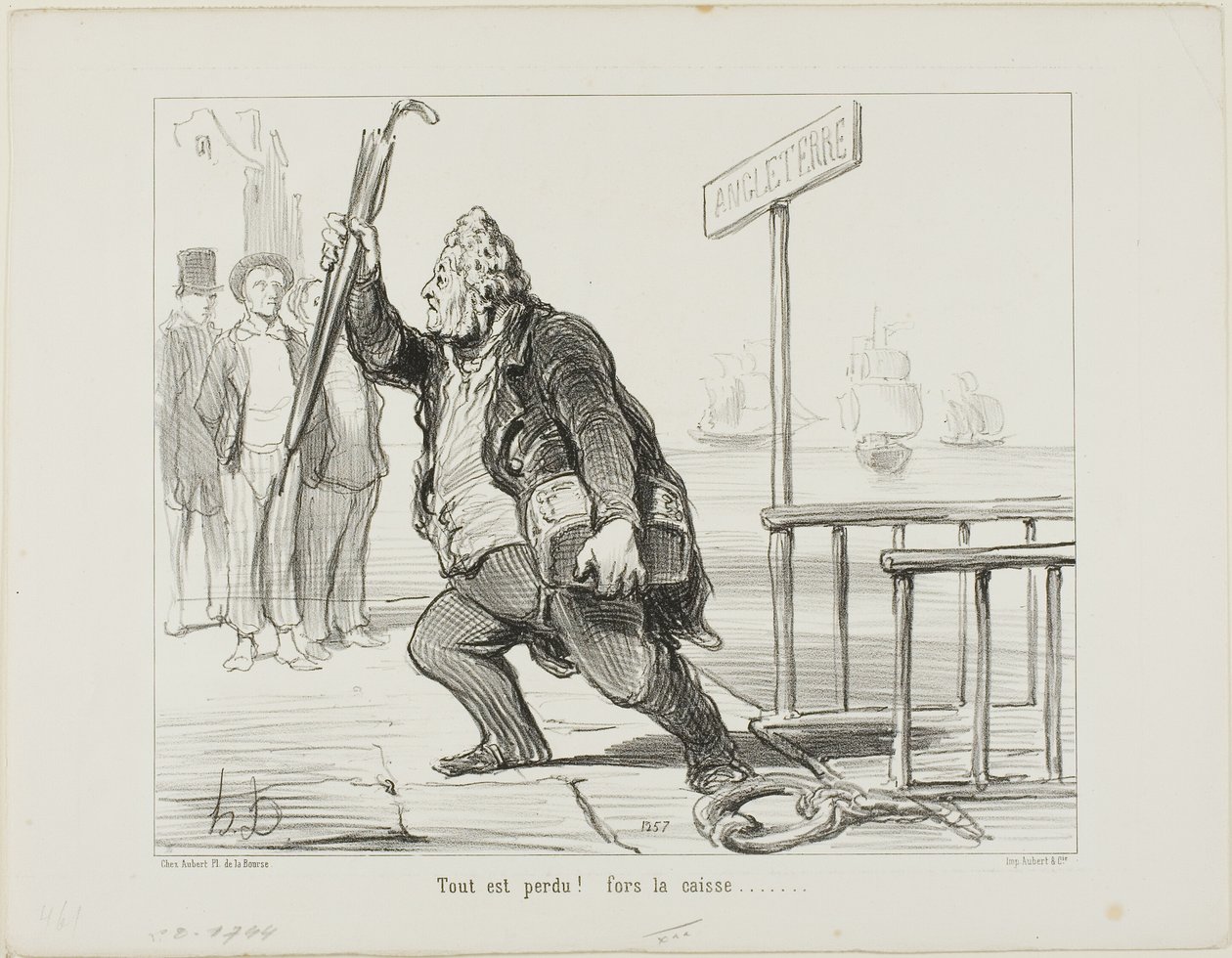 „Alles ist verloren - außer der Geldkassette“ von Honoré Victorin Daumier