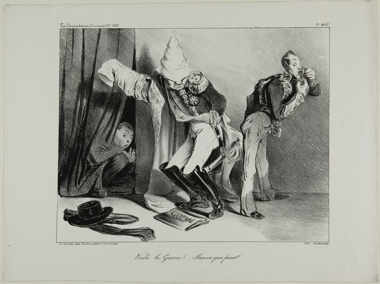 „Es ist Krieg! ...Jeder für sich!“, Platte 460 von Honoré Victorin Daumier
