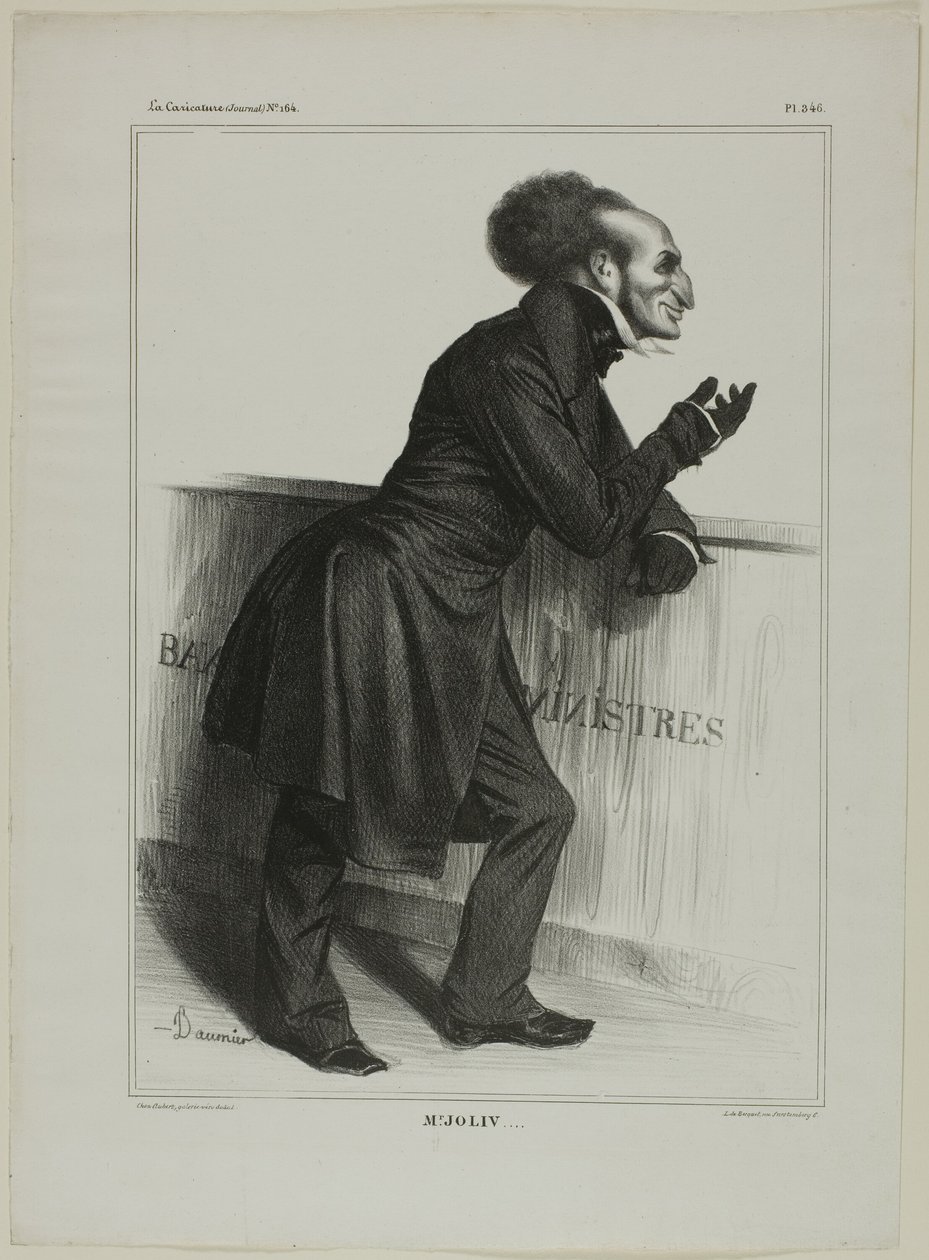 Herr Joliv...., Platte 346 aus Célébrités de la Caricature von Honoré Victorin Daumier