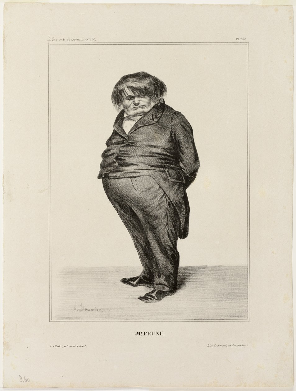 Herr Pflaume, Tafel 288 aus Célébrités de la Caricature von Honoré Victorin Daumier