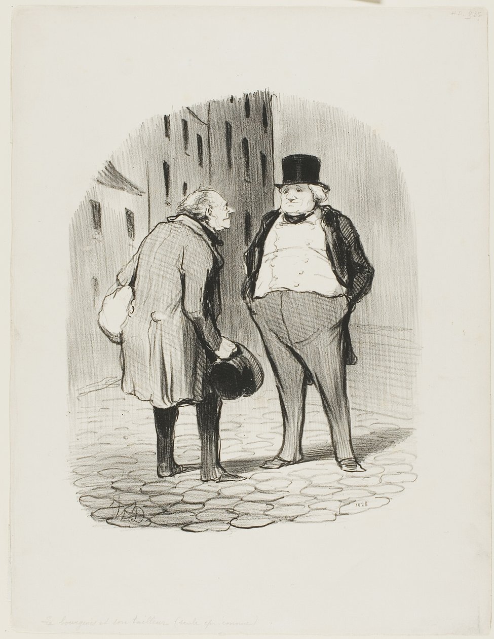 Der Bürger und sein Schneider, Platte 5 aus Les Bons Bourgeois von Honoré Victorin Daumier