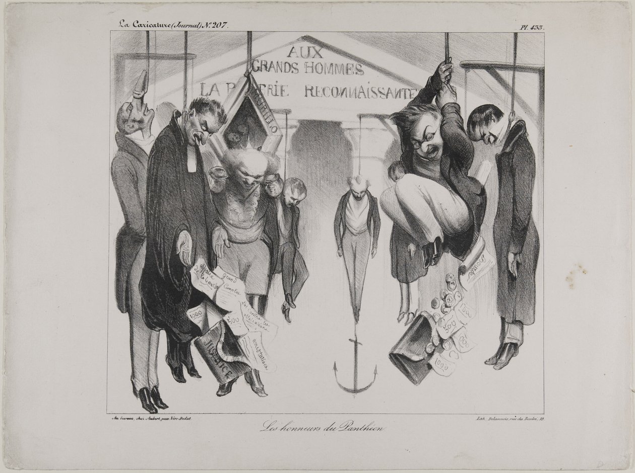 Die Ehren des Pantheons, Platte 433 von Honoré Victorin Daumier