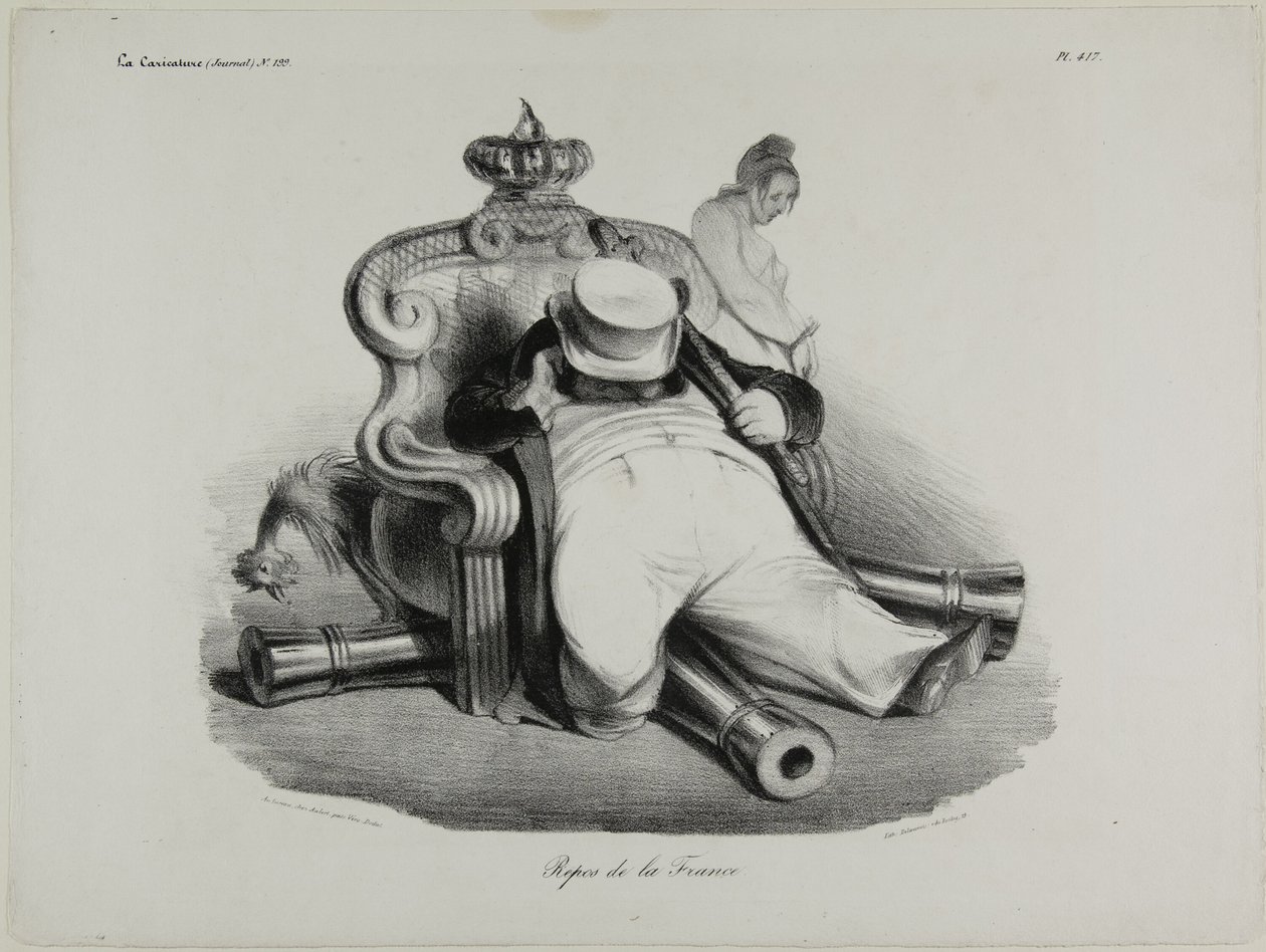 Die Ruhe Frankreichs, Platte 417 von Honoré Victorin Daumier