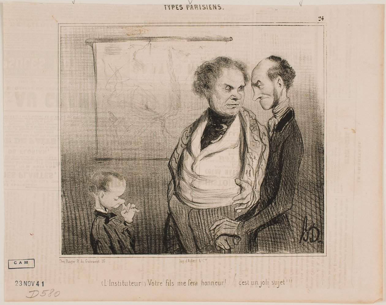 (Lehrer): Ihr Sohn wird mich stolz machen... von Honoré Daumier