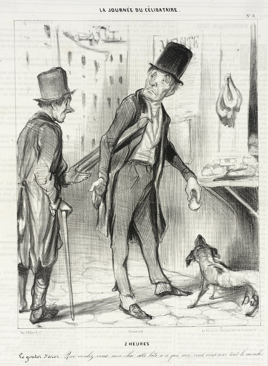 2 Uhr - Azors Zwischenmahlzeit von Honoré Daumier