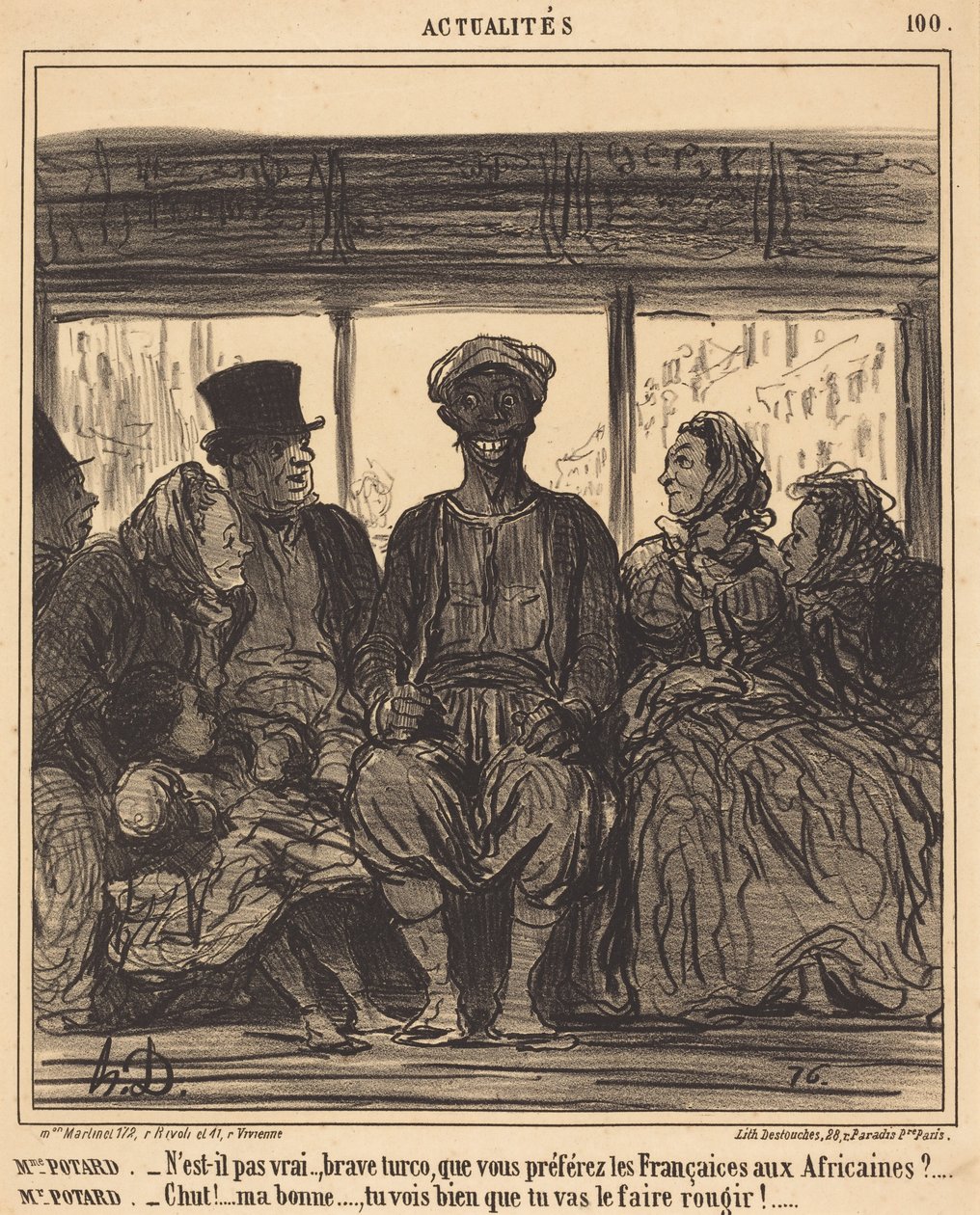Aktualitäten: Mme. Potard - Ist es nicht wahr, tapferer Turko... von Honoré Daumier