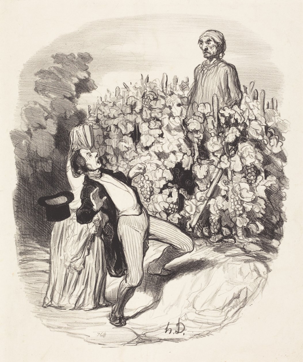 Ah! Saperlotte, ich glaube, wir sind erwischt! von Honoré Daumier