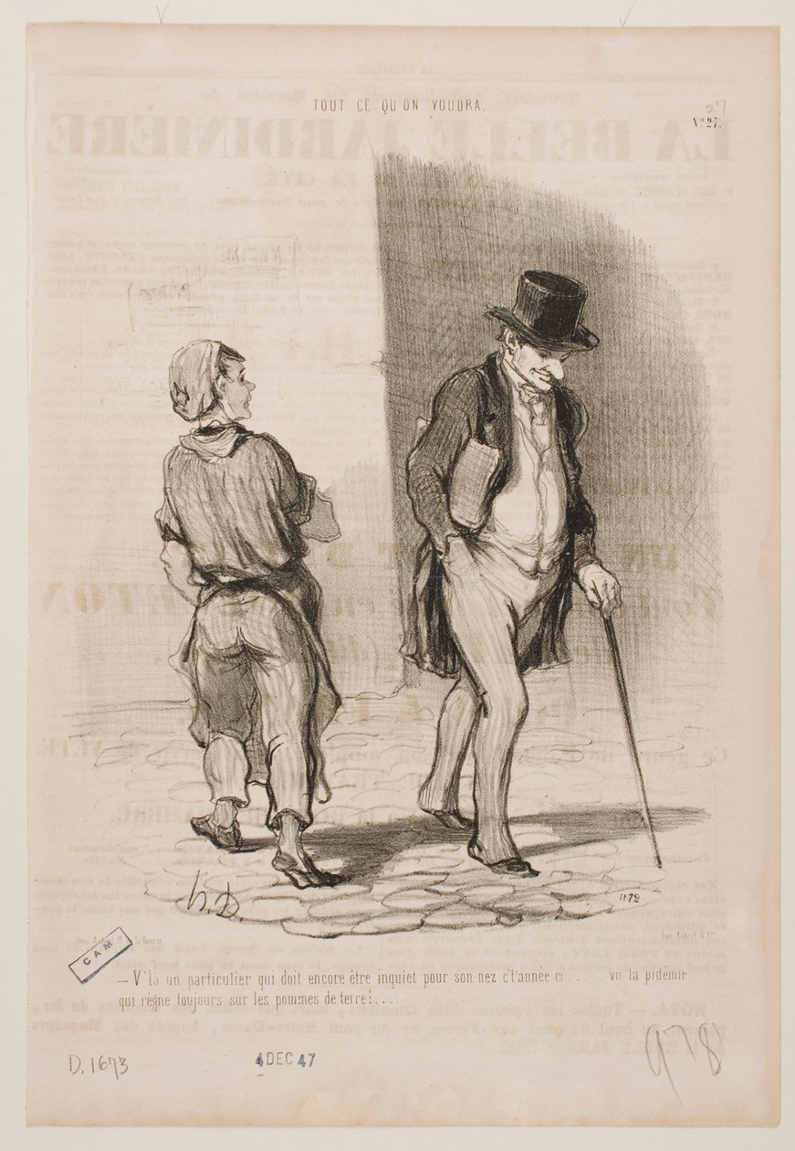 Noch einer, der sich dieses Jahr um seine Nase sorgen muss… von Honoré Daumier