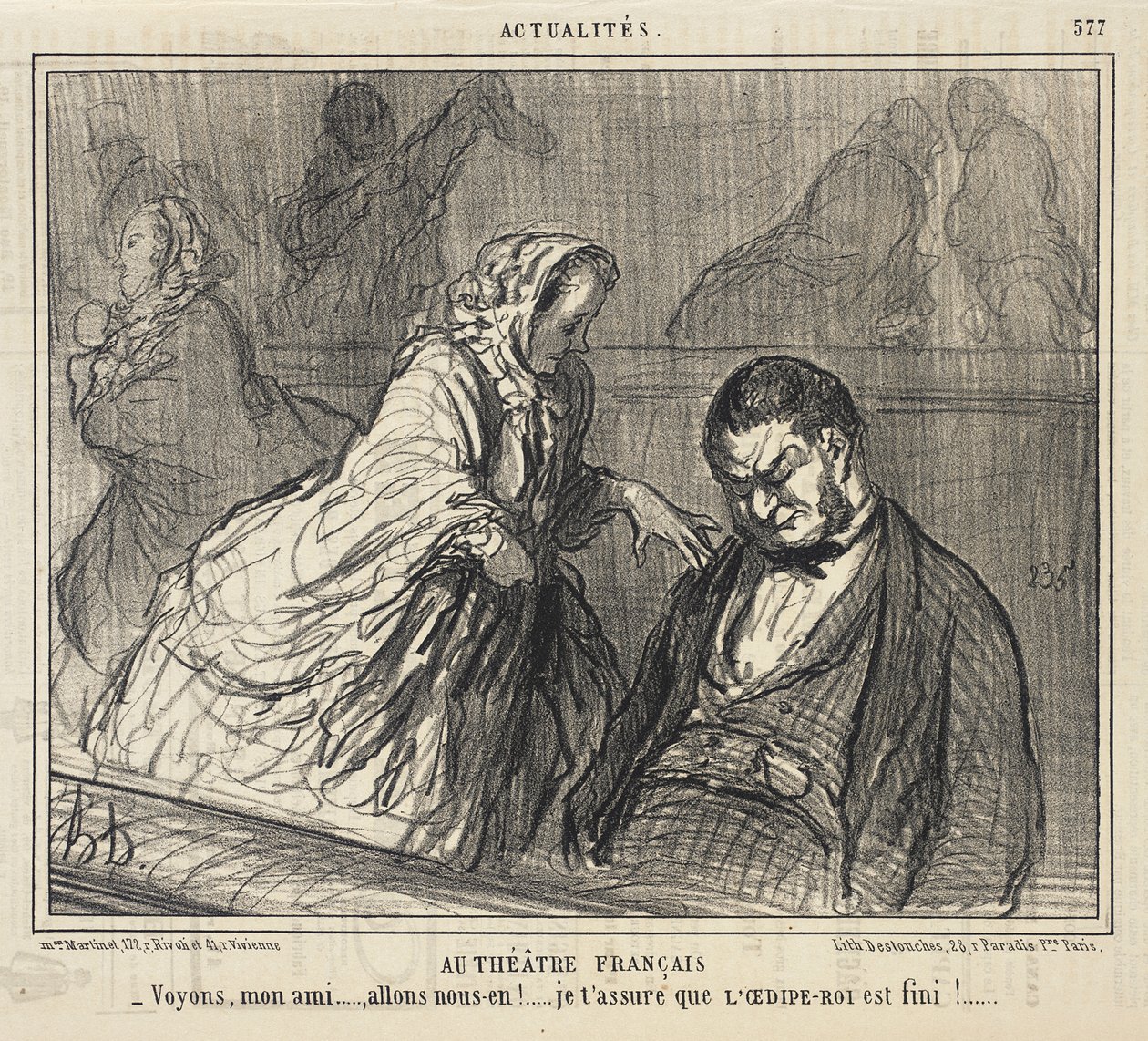 Im Französischen Theater... von Honoré Daumier