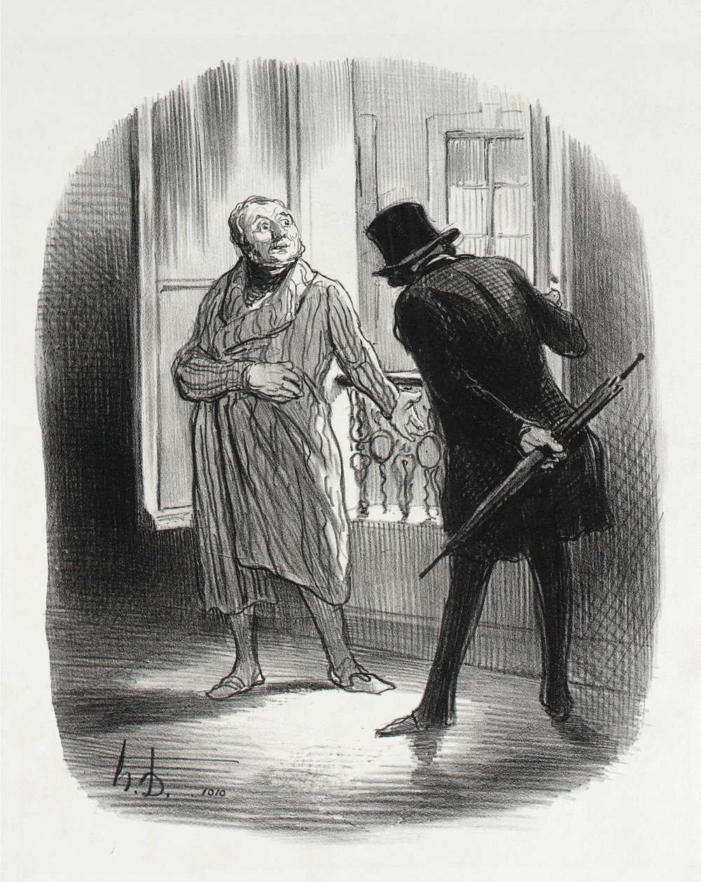 Diese Unterkunft ist etwas teuer, für den Platz Royale... von Honoré Daumier