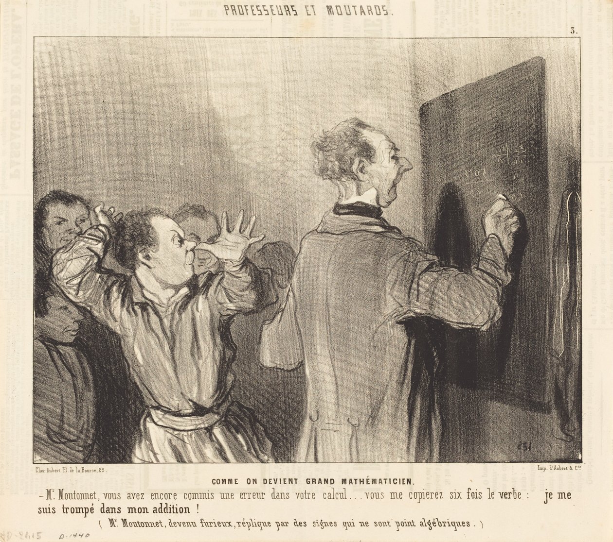 Wie man ein großer Mathematiker wird von Honoré Daumier