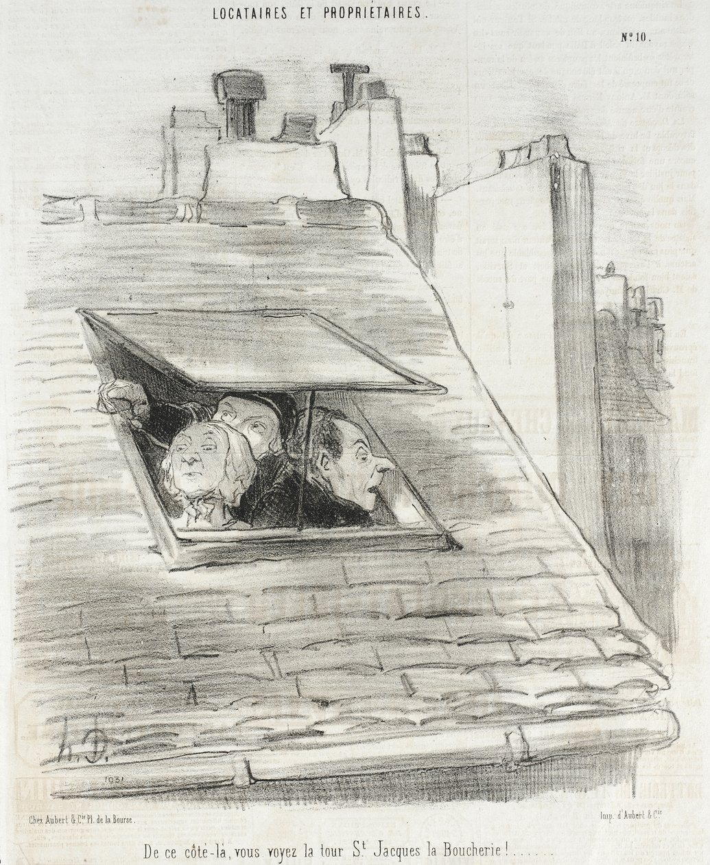 De ce côté-là, vous voyez la tour St. Jacques... von Honoré Daumier