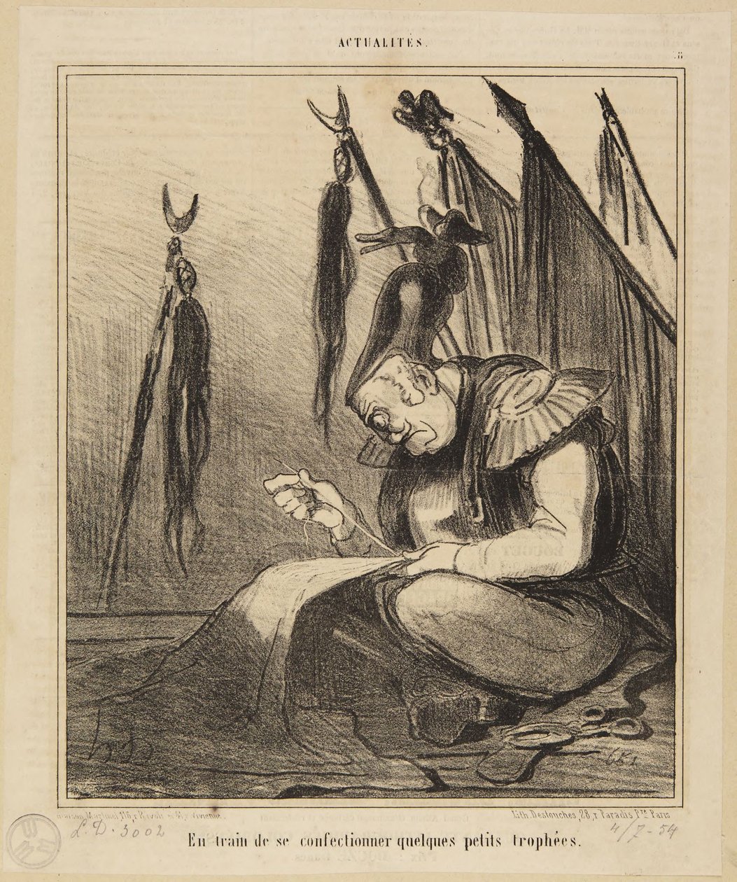 „Dabei, sich ein paar kleine Trophäen anzufertigen.“ von Honoré Daumier