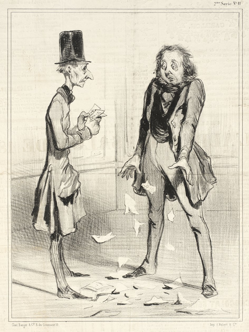 Immer noch meine Gläubiger... von Honoré Daumier