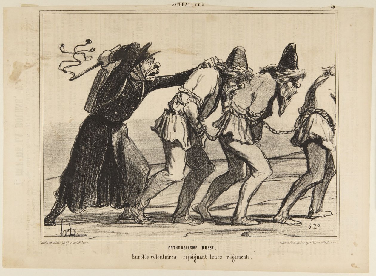 Russische Begeisterung von Honoré Daumier