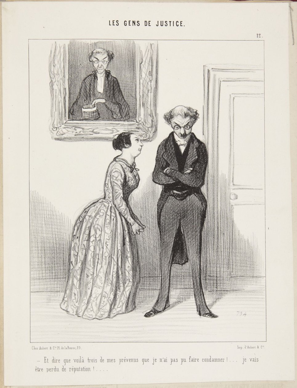 Und zu sagen, dass ich drei meiner Angeklagten nicht verurteilen konnte! Ich werde meinen Ruf verlieren! von Honoré Daumier