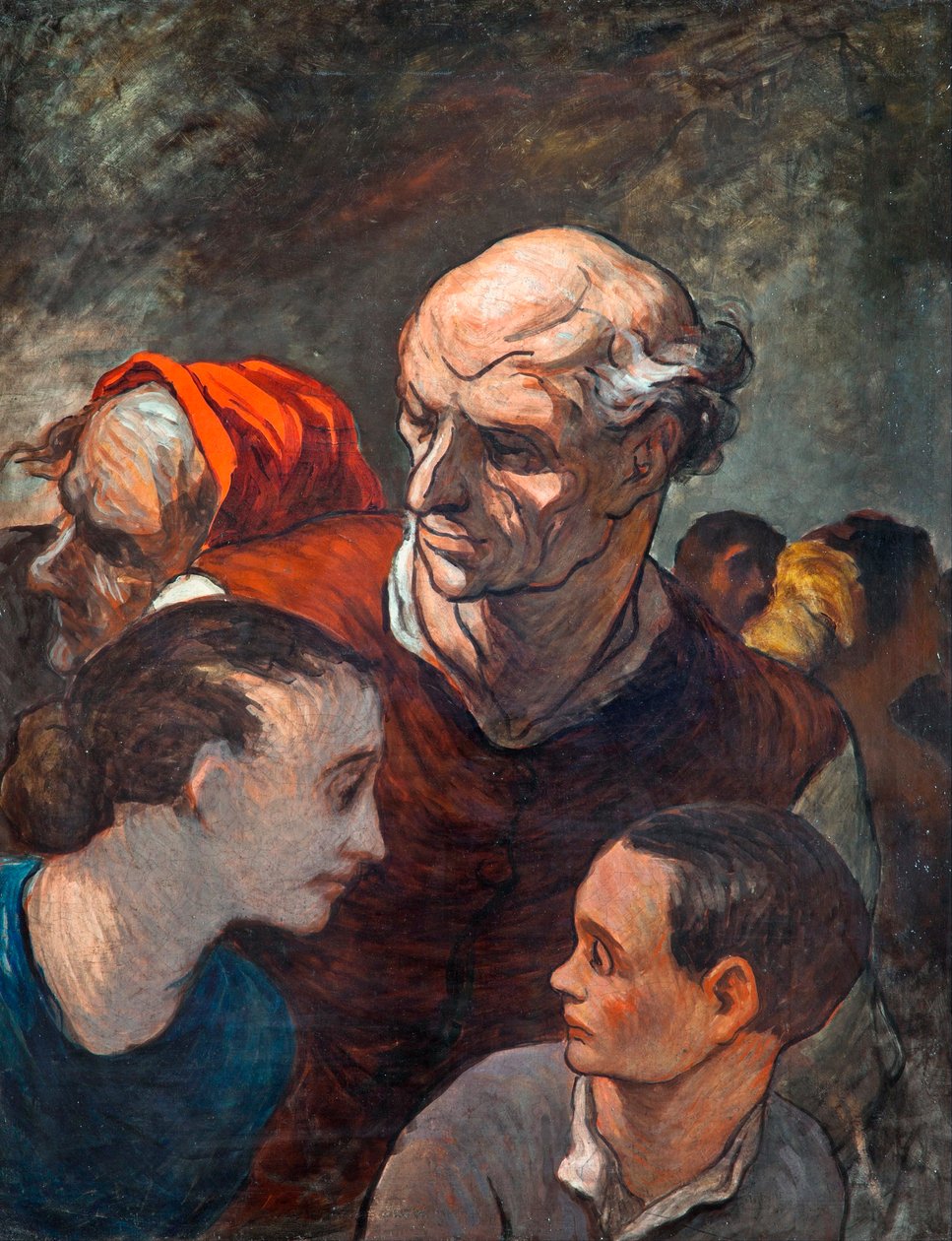 Familie auf den Barrikaden 1848 von Honoré Daumier