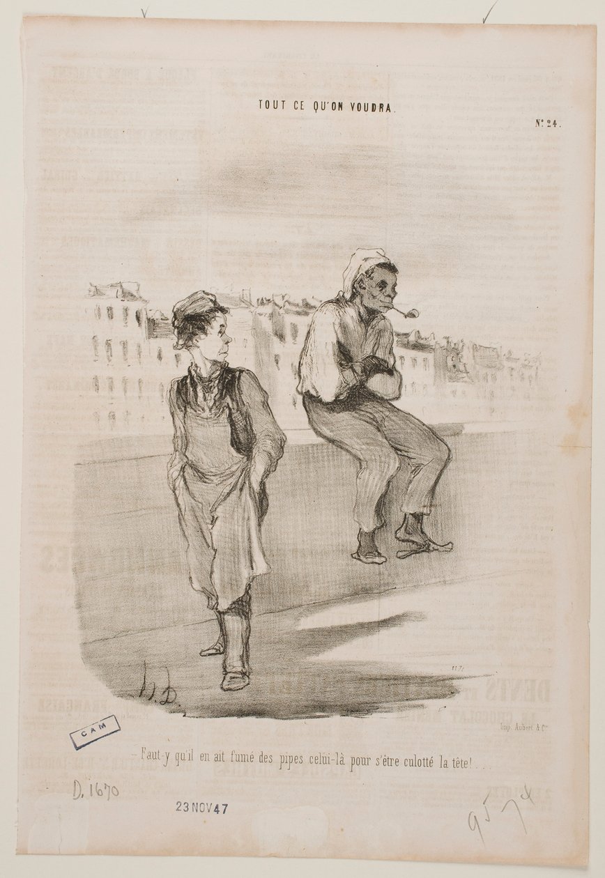 Er muss wirklich viele Pfeifen geraucht haben... von Honoré Daumier