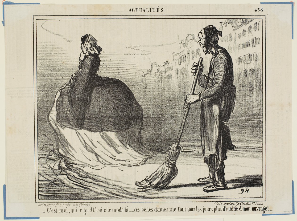 Ich sollte diesen Stil bedauern... Diese großen Damen machen meine Arbeit jeden Tag weniger! von Honoré Daumier
