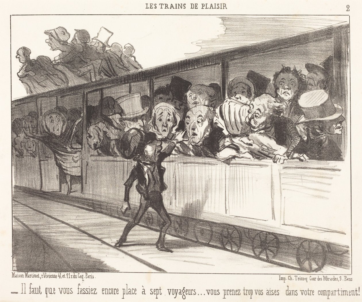 Il faut que vous fassiez encore place... von Honoré Daumier