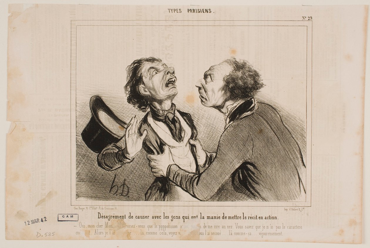 Die Unannehmlichkeit, mit Leuten zu sprechen... von Honoré Daumier