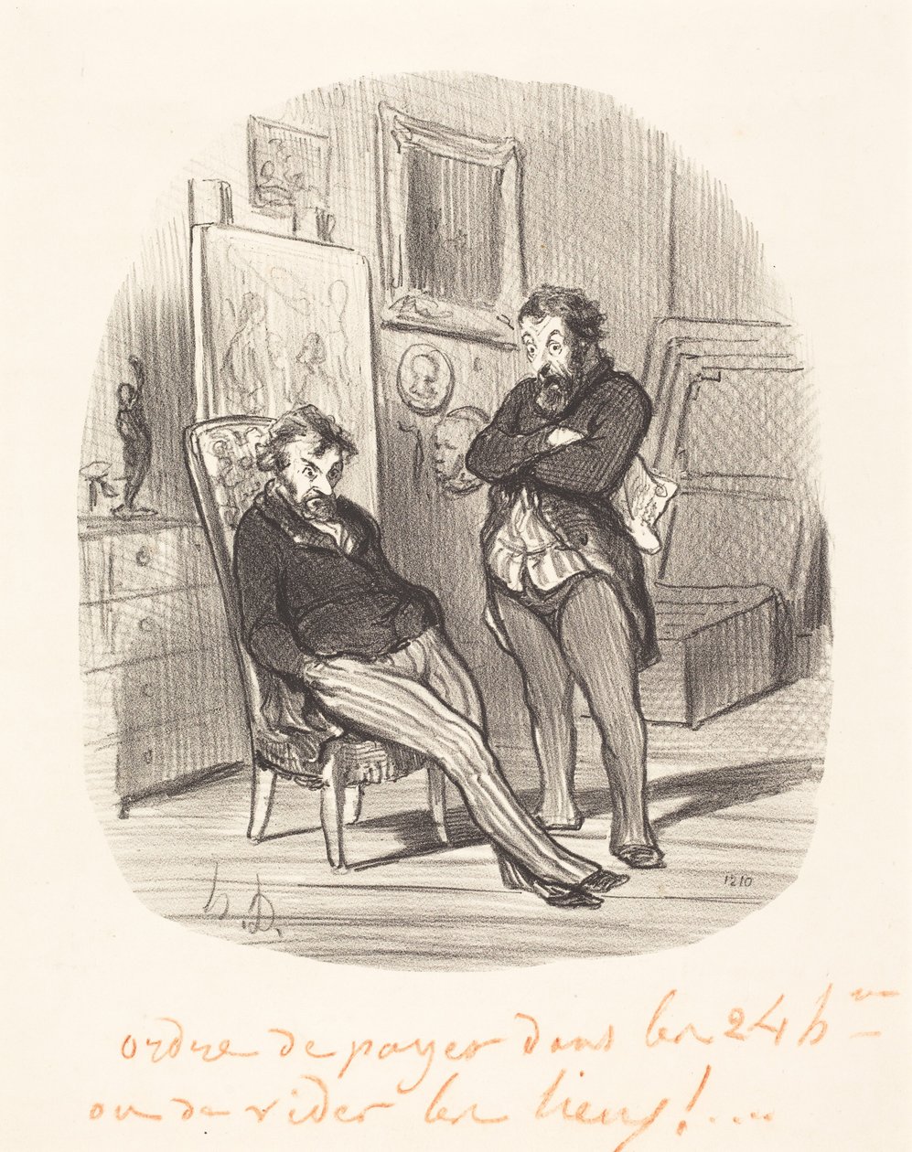 Unannehmlichkeit, ein schlechtes Bild zu senden... von Honoré Daumier