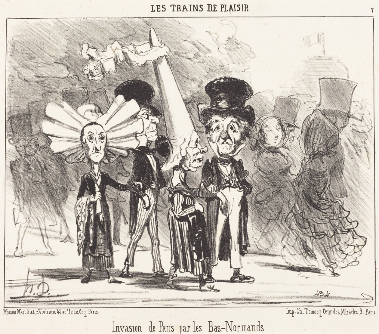 Invasion von Paris durch die Niedernormannen von Honoré Daumier