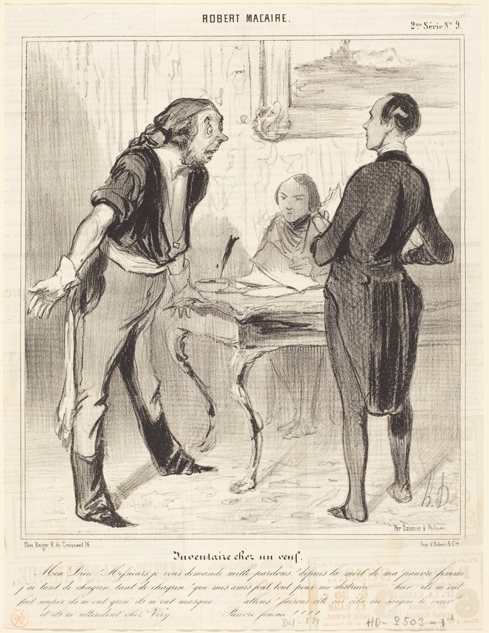 Inventur bei einem Witwer von Honoré Daumier