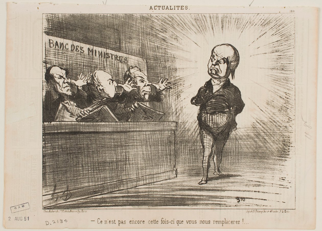 Es ist noch nicht Ihre Zeit, uns zu ersetzen. von Honoré Daumier