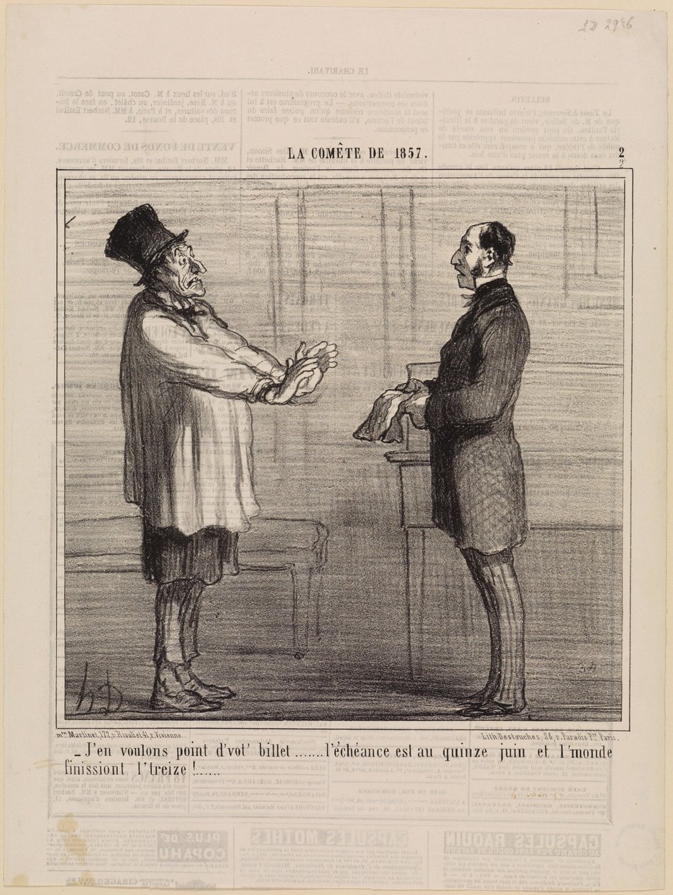 Wir wollen Ihren Schein nicht (Der Komet von 1857, Blatt 2) von Honoré Daumier