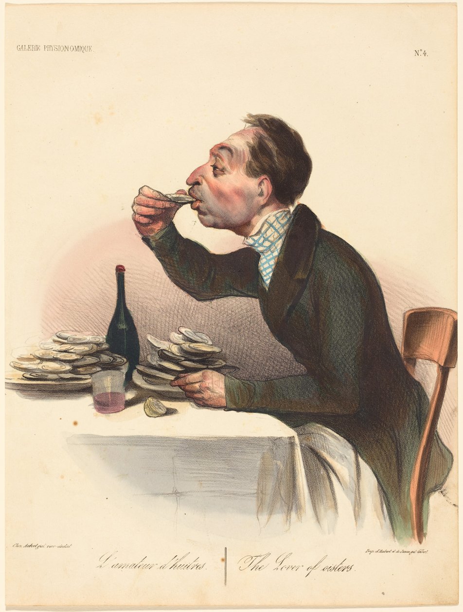 Der Austernliebhaber von Honoré Daumier