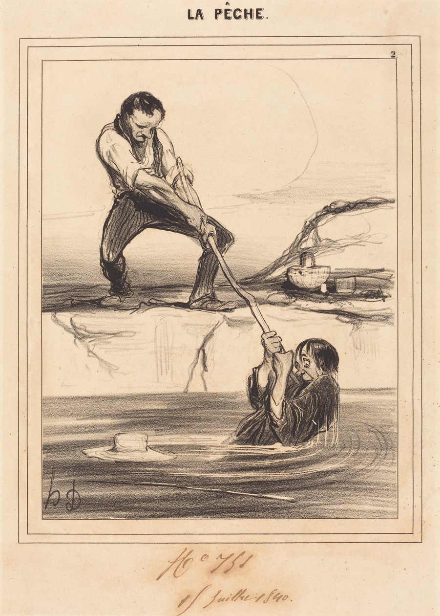 Die kleine Barbe zieht... von Honoré Daumier