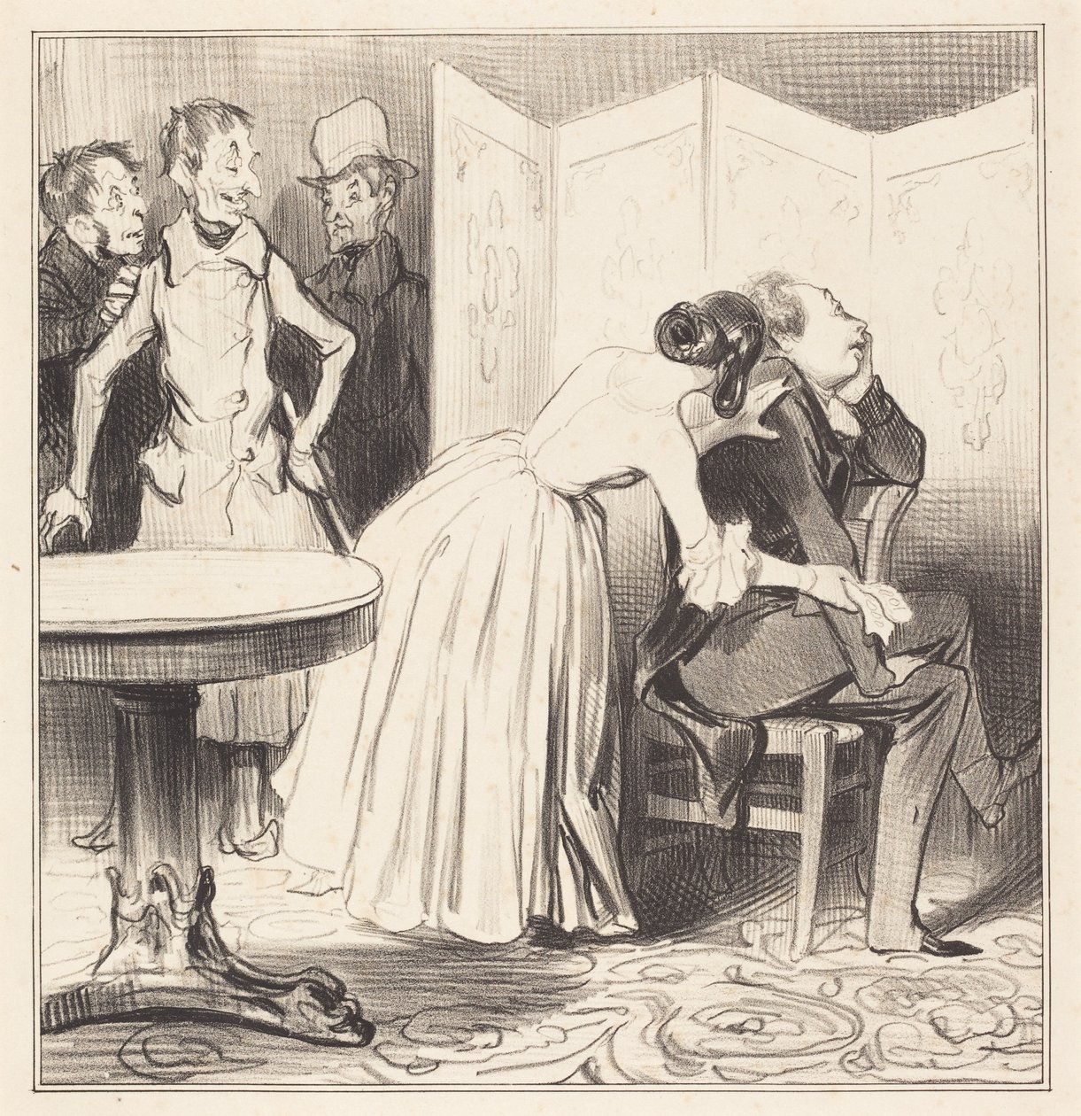 Der Chevalier des Adrets ist der Liebhaber... von Honoré Daumier