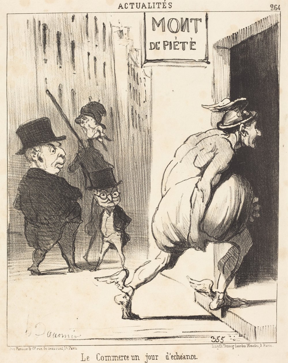 Der Handel an einem Fälligkeitstag von Honoré Daumier