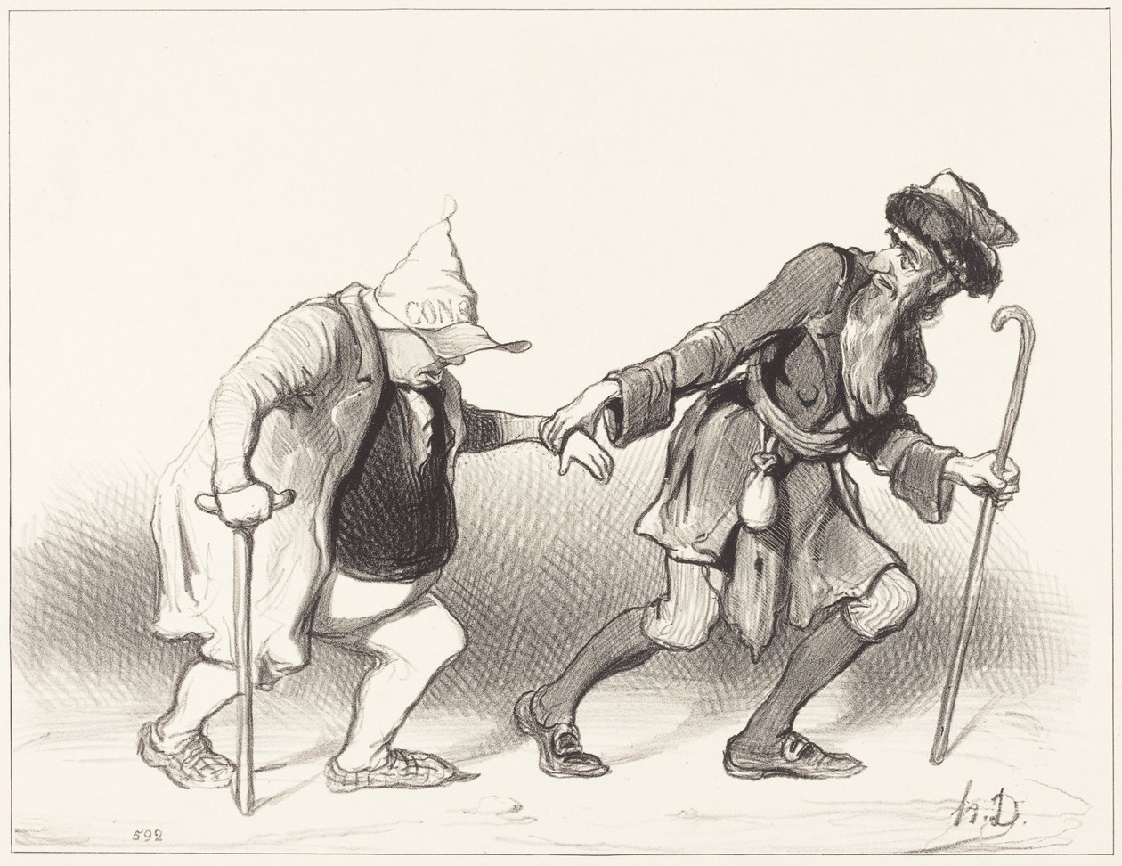 Le Constitutionnel und der ewige Jude von Honoré Daumier