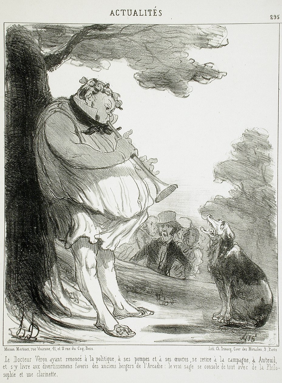 Le Docteur Véron ayant renoncé à la politique... von Honoré Daumier