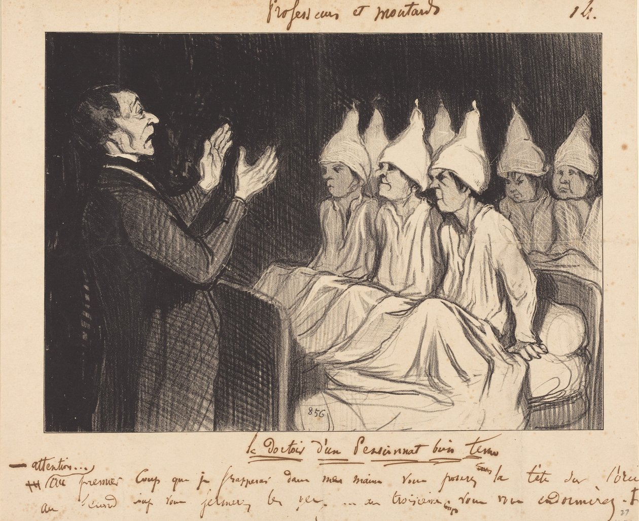 Der Schlafsaal eines gut geführten Internats von Honoré Daumier