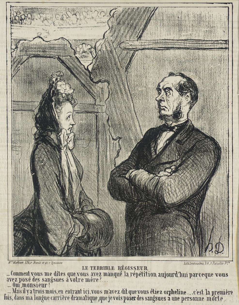 Der schreckliche Regisseur von Honoré Daumier