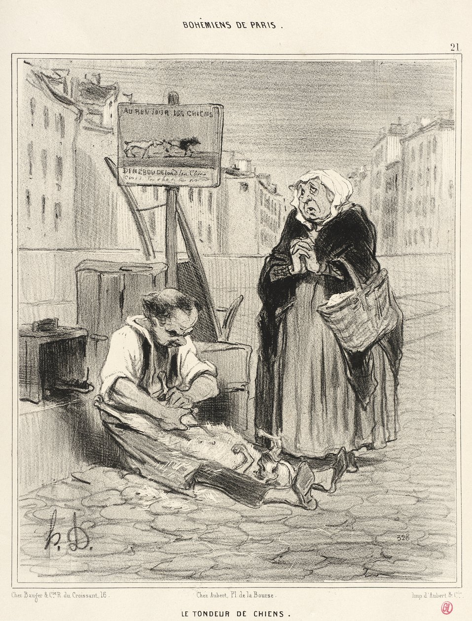 Der Hundeschneider von Honoré Daumier