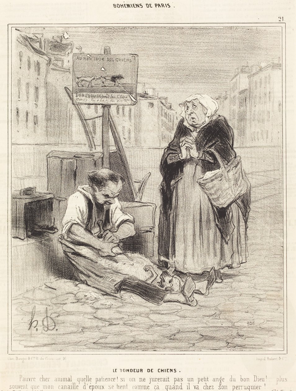 Der Hundeschneider von Honoré Daumier