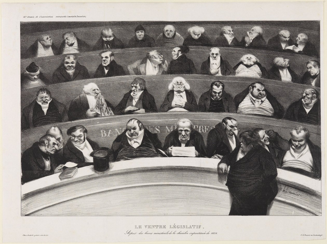Der gesetzgebende Bauch von Honoré Daumier