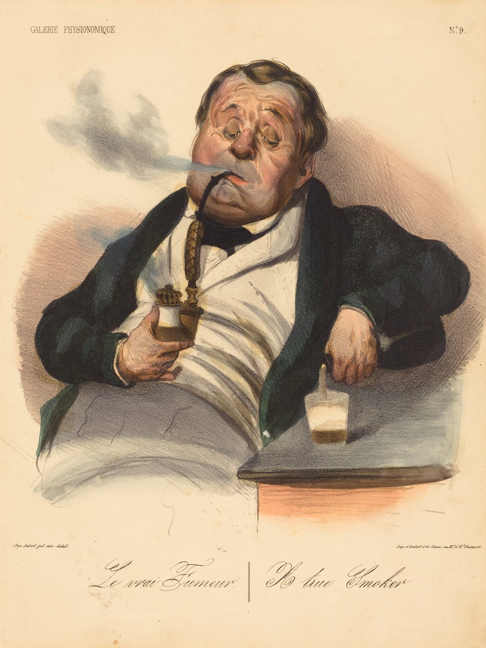 Der wahre Raucher von Honoré Daumier